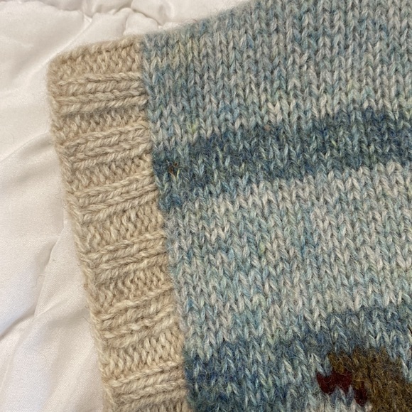 Vintage 90s Y2K Novelty Sleeveless Sweater Sweater Vest. Dog Skiing Cabin Geese - Picture 14 of 14